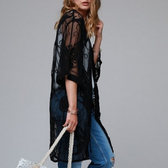 Ruggine. Sheer Embroidered Butterfly Kimono NWT - Picture 5 of 5